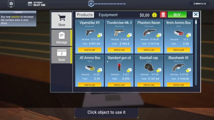Gun Center Simulator